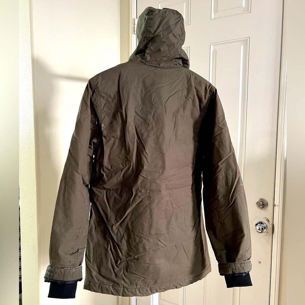 Divided Zip/Snap Button Up Hooded Jacket With Poc… - image 2